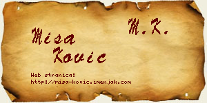 Miša Ković vizit kartica